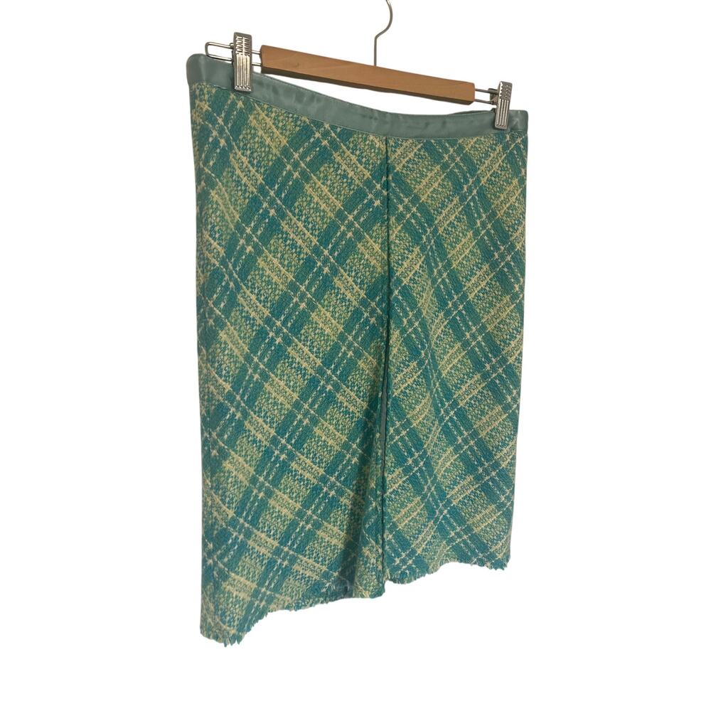 Vintage 90s Free People Wool Viscose Plaid Skirt Size 8 Dead Stock with Tag